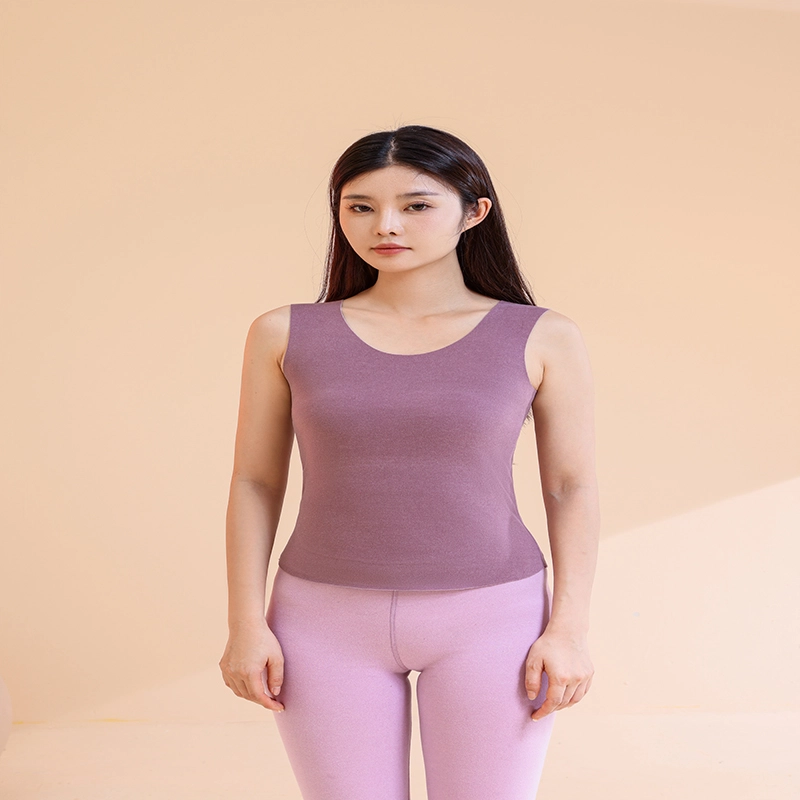 都市丽人 纯色抑菌贴身保暖无痕保暖背心 女款