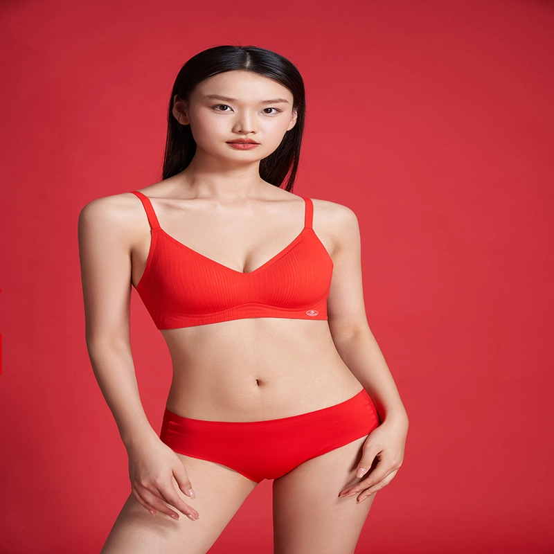都市丽人 舒适透气聚拢薄款小胸无痕提拉蕾丝调整型文胸 女款