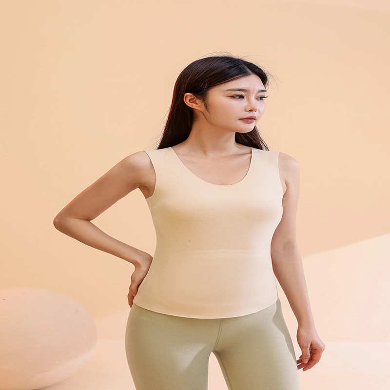都市丽人 纯色抑菌贴身保暖无痕保暖背心 女款