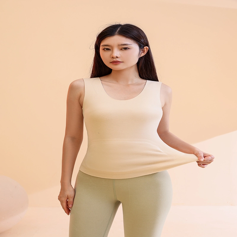 都市丽人 纯色抑菌贴身保暖无痕保暖背心 女款