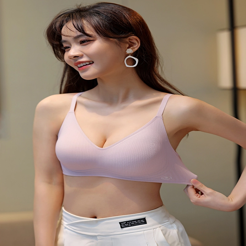 都市丽人 舒适透气聚拢薄款小胸无痕提拉蕾丝调整型文胸 女款