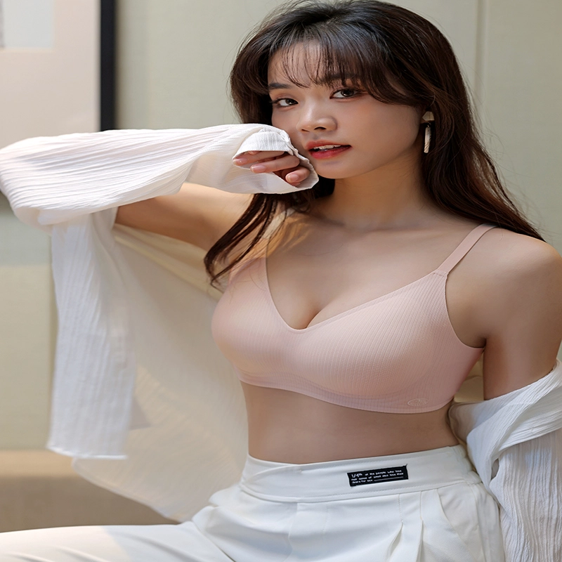 都市丽人 舒适透气聚拢薄款小胸无痕提拉蕾丝调整型文胸 女款