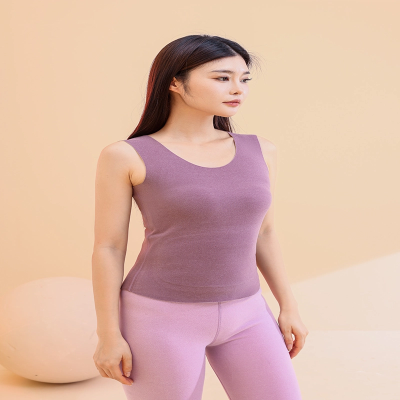 都市丽人 纯色抑菌贴身保暖无痕保暖背心 女款