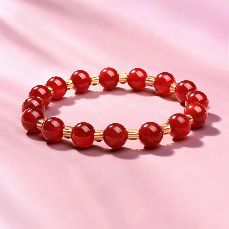周纪福 好运巴西红 简约时尚#好运 玛瑙 手串 女款