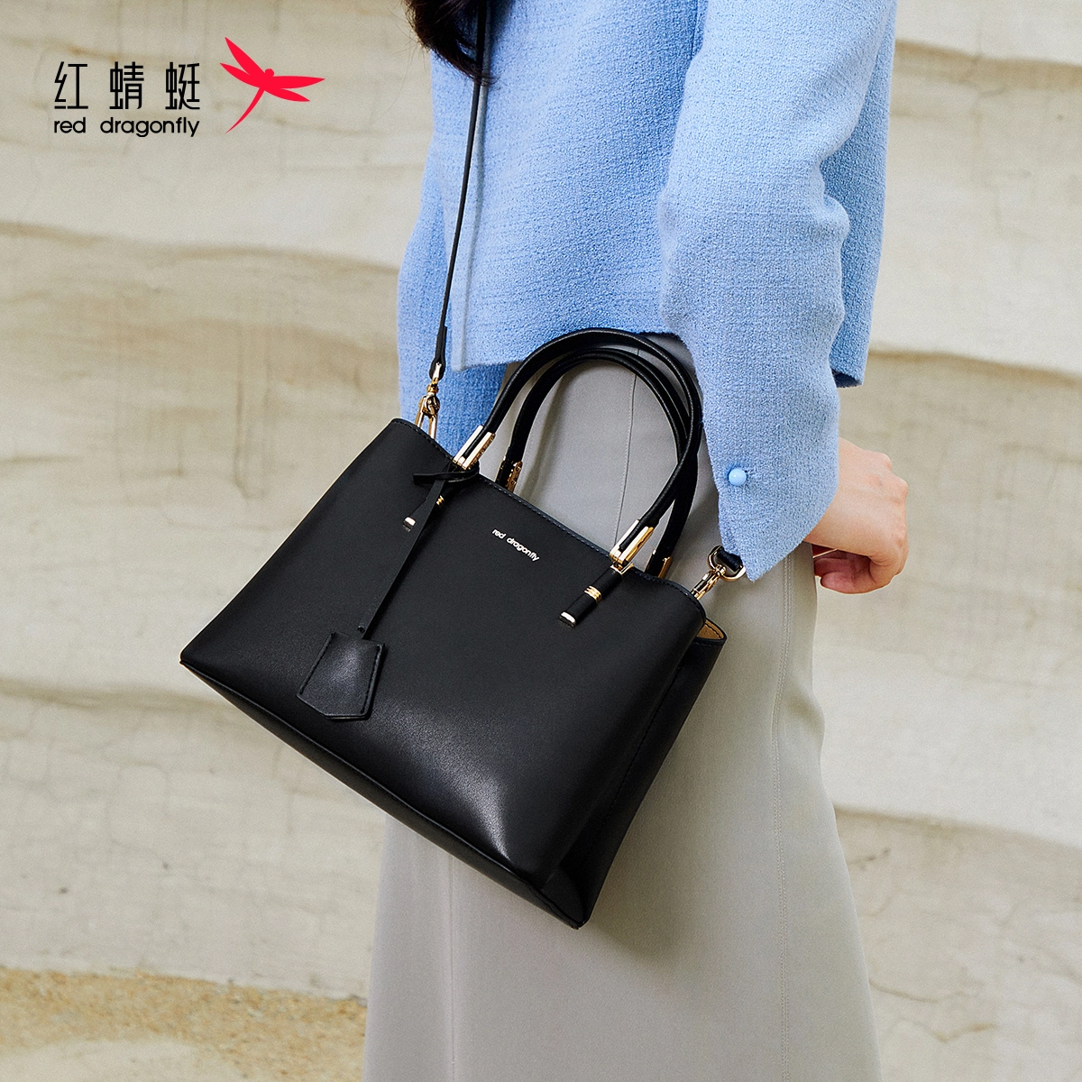 红蜻蜓 通勤百搭 真皮 手提包 女款 多色