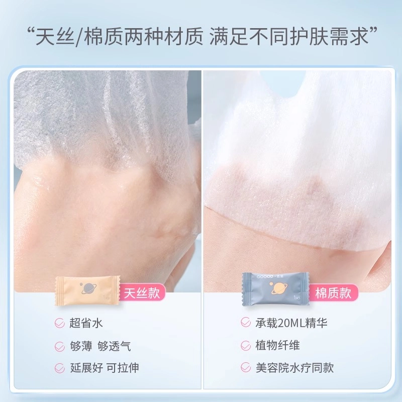 古迪 星球系列双效压缩面膜 湿敷水疗专用面膜纸超薄一次性保鲜膜美容院专用