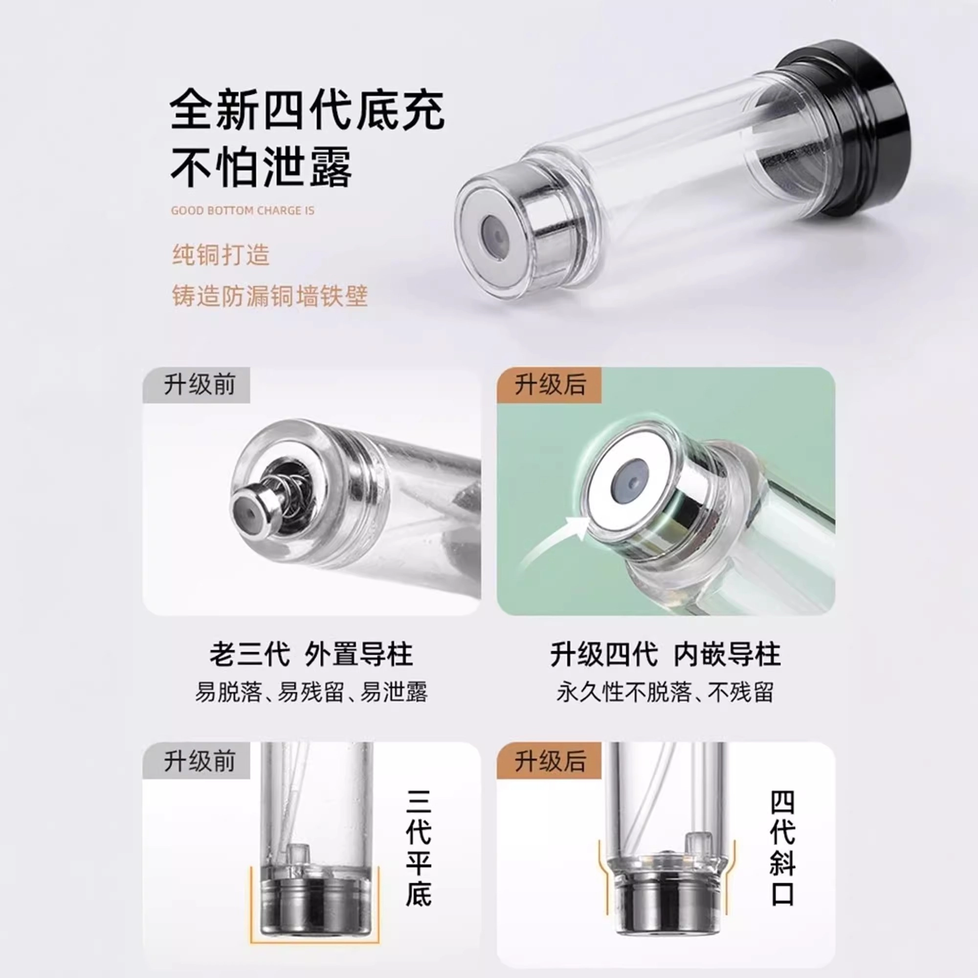 古迪 轻奢香水分装瓶 迷你高端便携式底部充直抽小样
