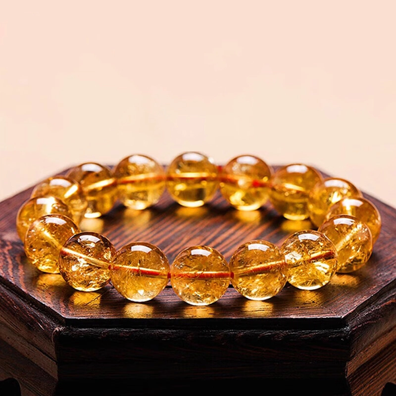 【八方来财】 熊银匠 招财纳福 时来运转 财运滚滚 新中式国潮 暴富发财 事业爆棚 国风优雅气质百搭吸金天然 黄水晶 手串 男女同款情侣款
