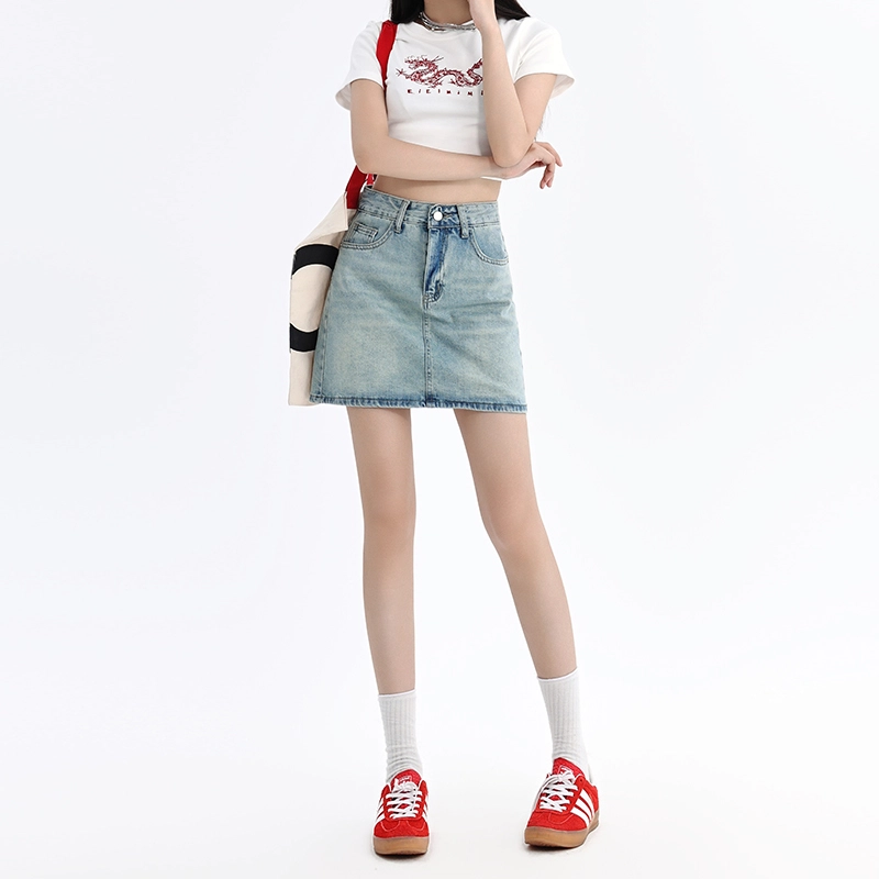 欧迪芬 百搭修身显瘦舒适牛仔短裙 女款