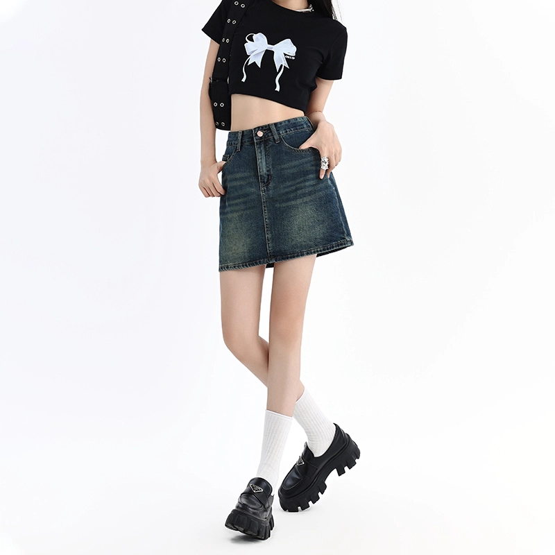 欧迪芬 百搭修身显瘦舒适牛仔短裙 女款