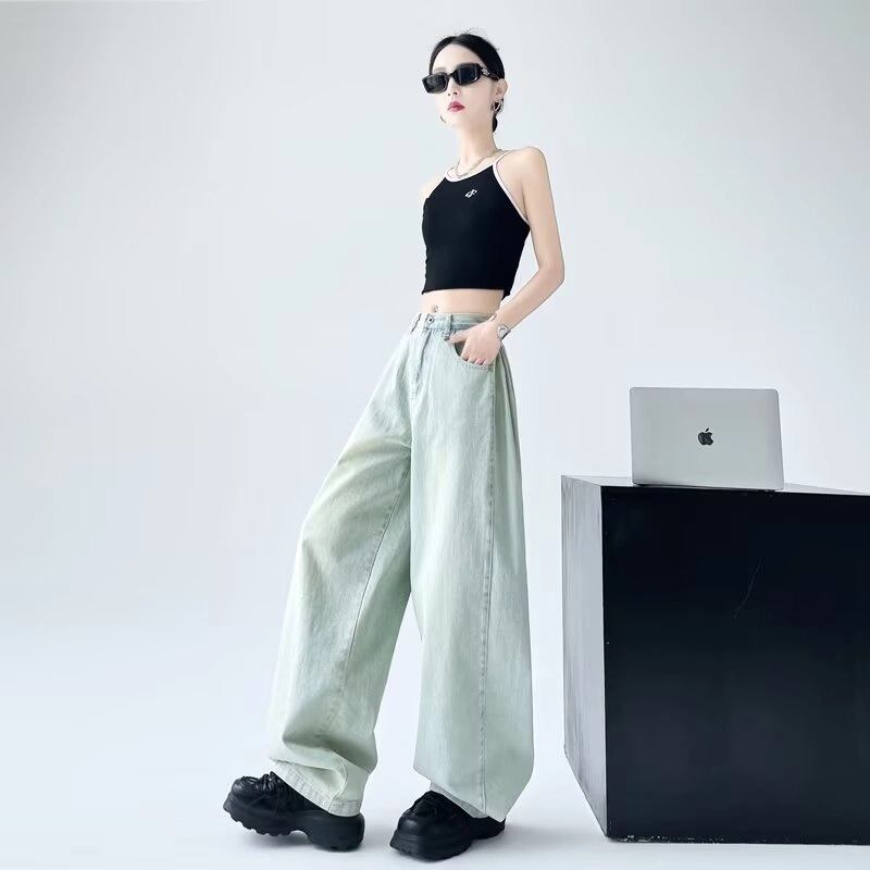 欧迪芬 时尚舒适百搭牛仔裤 女款 浅蓝