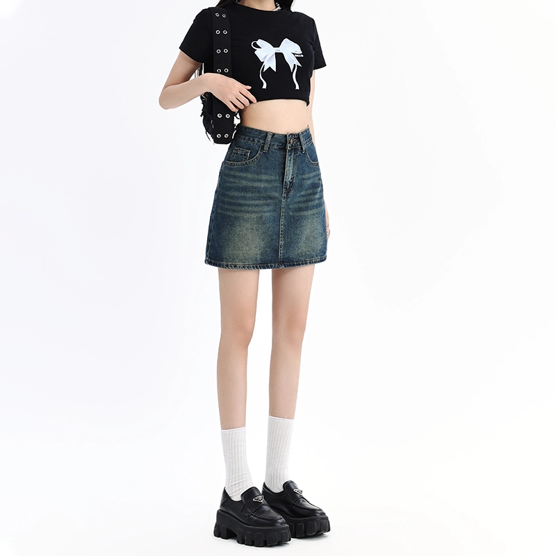 欧迪芬 百搭修身显瘦舒适牛仔短裙 女款