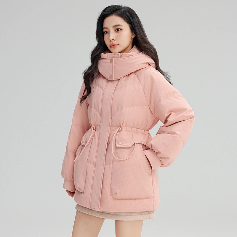 鸭鸭 保暖时尚百搭潮流舒适连帽长袖羽绒服 女款