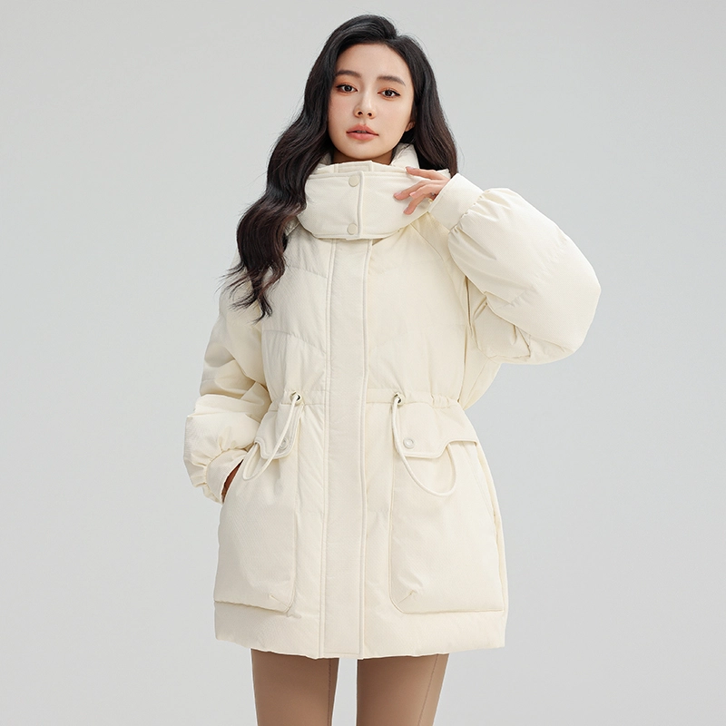 鸭鸭 保暖时尚百搭潮流舒适连帽长袖羽绒服 女款