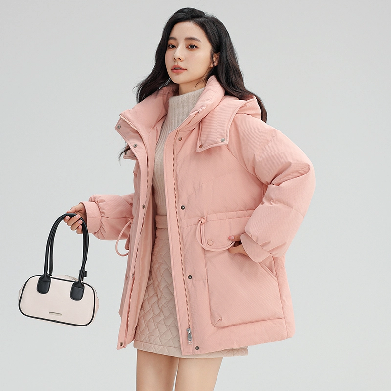鸭鸭 保暖时尚百搭潮流舒适连帽长袖羽绒服 女款