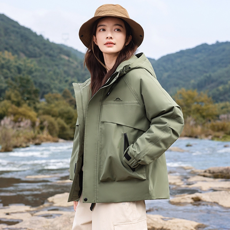 鸭鸭 冰壳系列 户外时尚韩版连帽加厚羽绒服 男女同款