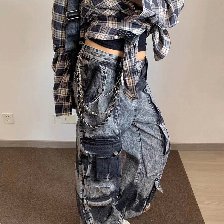 【不潮不出街】 浪莎 个性朋克风嘻哈牛仔休闲潮流百搭编织多层 合金 裤链 男女同款情侣款