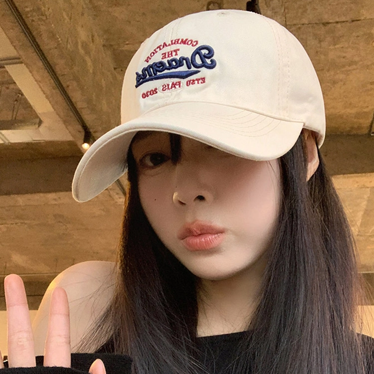 浪莎 美式字母刺绣软顶宽檐户外出行防晒遮阳学生休闲百搭大头围显脸小 棉 鸭舌帽 男女同款情侣款