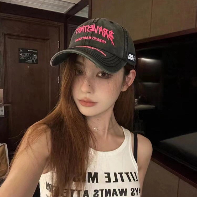 浪莎 做旧街头复古风时尚潮流小众设计显脸 棉 鸭舌帽 男女同款情侣款