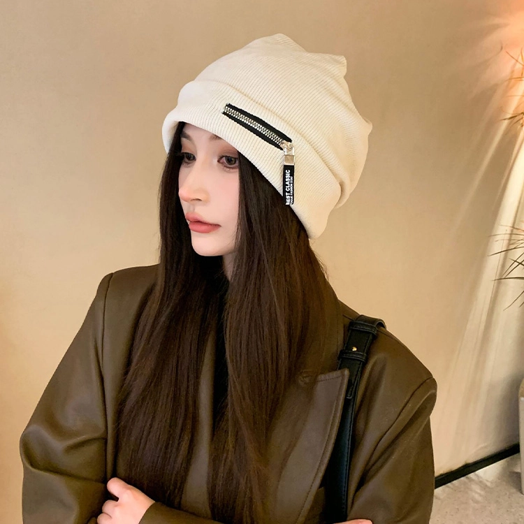 浪莎 美式优雅显脸小灯芯绒针织毛线 棉 绒线帽 男女同款情侣款