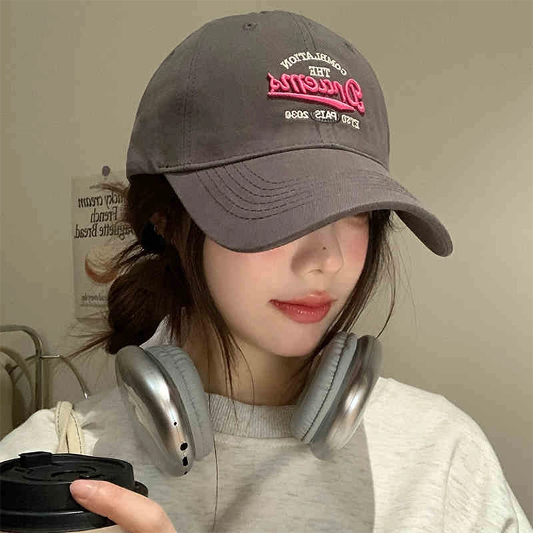 浪莎 美式字母刺绣软顶宽檐户外出行防晒遮阳学生休闲百搭大头围显脸小 棉 鸭舌帽 男女同款情侣款