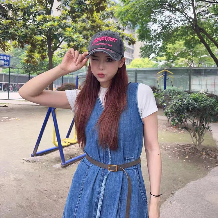浪莎 做旧街头复古风时尚潮流小众设计显脸 棉 鸭舌帽 男女同款情侣款