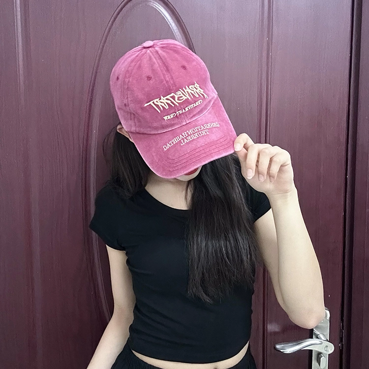 浪莎 做旧街头复古风时尚潮流小众设计显脸 棉 鸭舌帽 男女同款情侣款