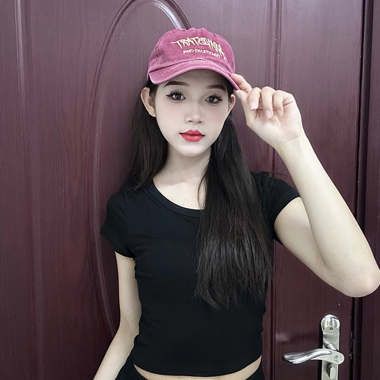浪莎 做旧街头复古风时尚潮流小众设计显脸 棉 鸭舌帽 男女同款情侣款