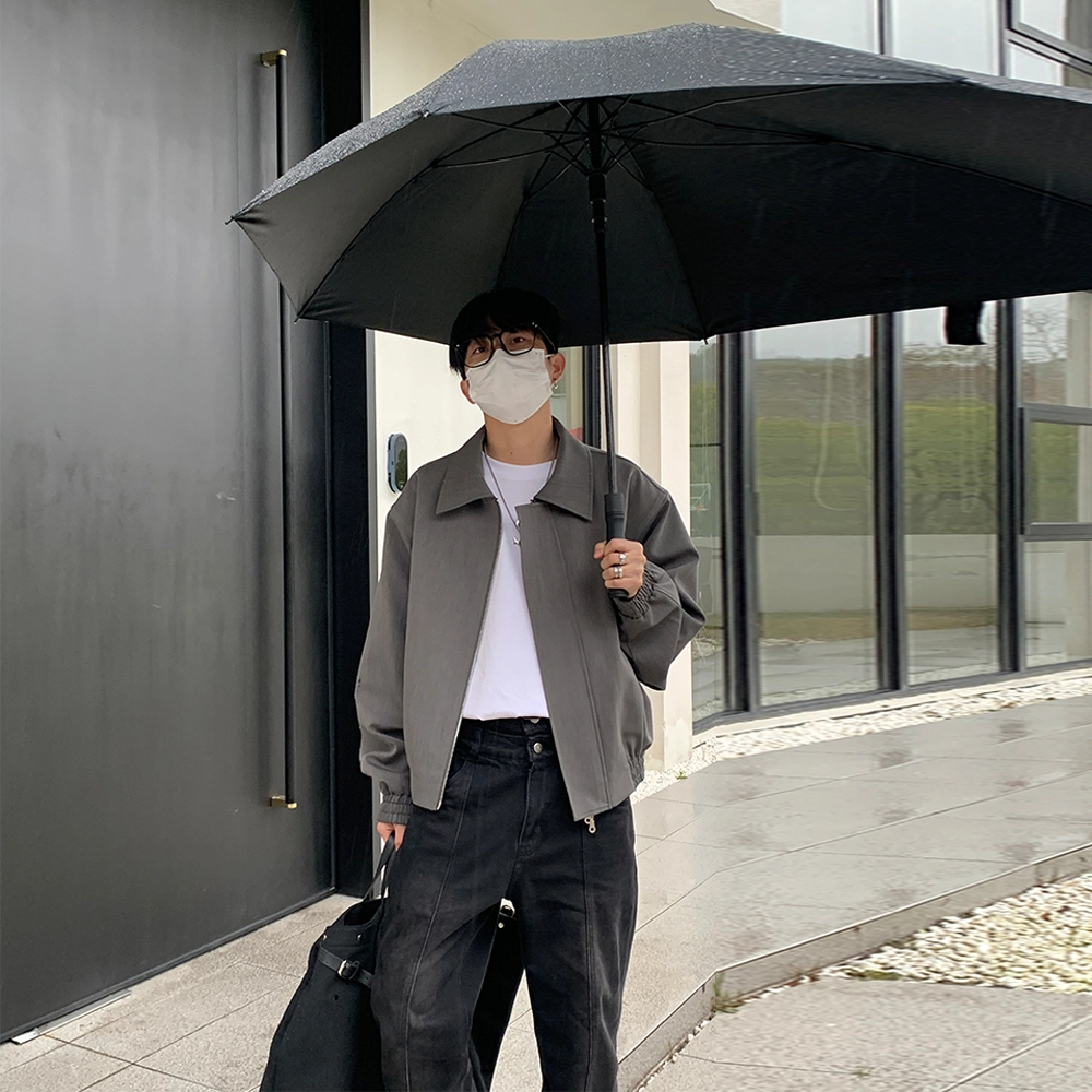 寻星记 美式复古高街短款翻领金属拉链宽松休闲运动飞行员教练风格服饰夹克 男女同款