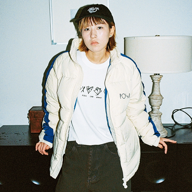 POLAR SKATE CO Stripe Puffer Logo