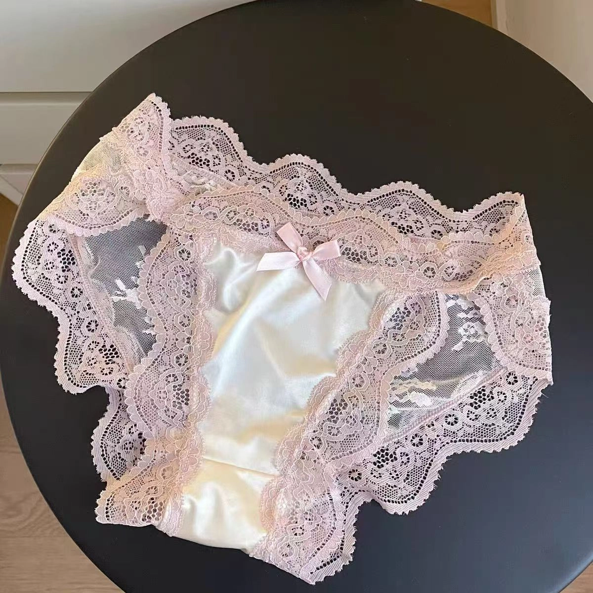 秀黛 蕾丝高级浪漫大花边高开叉低腰三角内裤 女款 组合装