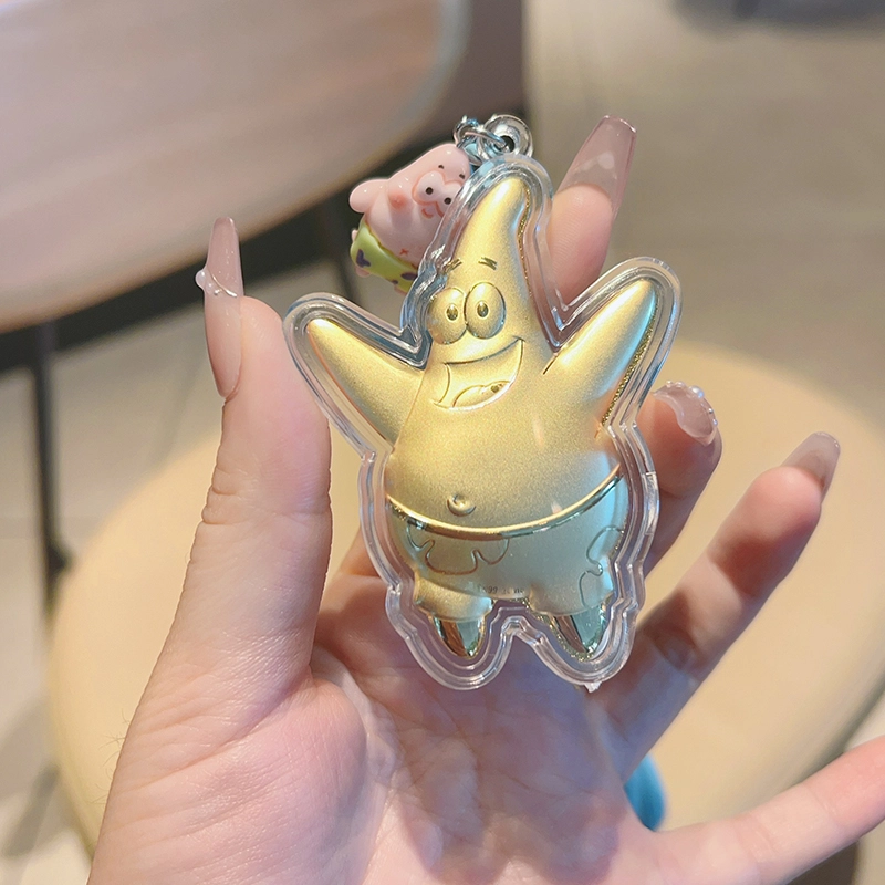 樱你心动 海绵宝宝 派大星卡通动漫活泼可爱萌趣童年时尚简约日常百搭轻奢小众高级感精致日常通勤包包 手机挂饰 金 挂件 男女同款情侣款