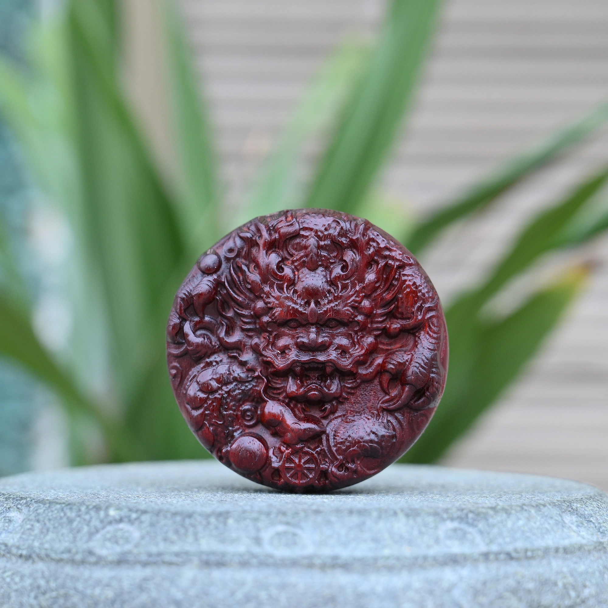絮物 国风新中式手把生肖龙手工精雕木刻生肖龙 工艺品 小叶紫檀 把件摆件 男女同款情侣款