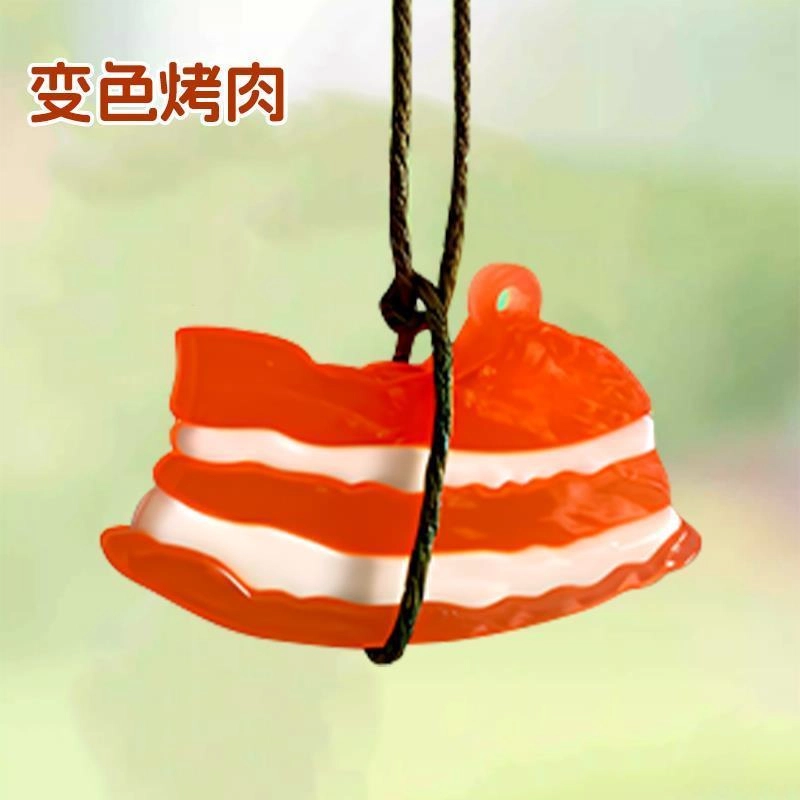 丹琴 遇光紫外线会变色烤鸭 有趣恶搞创意钥匙扣黑科技书包玩具 亚克力 挂件 男女同款情侣款