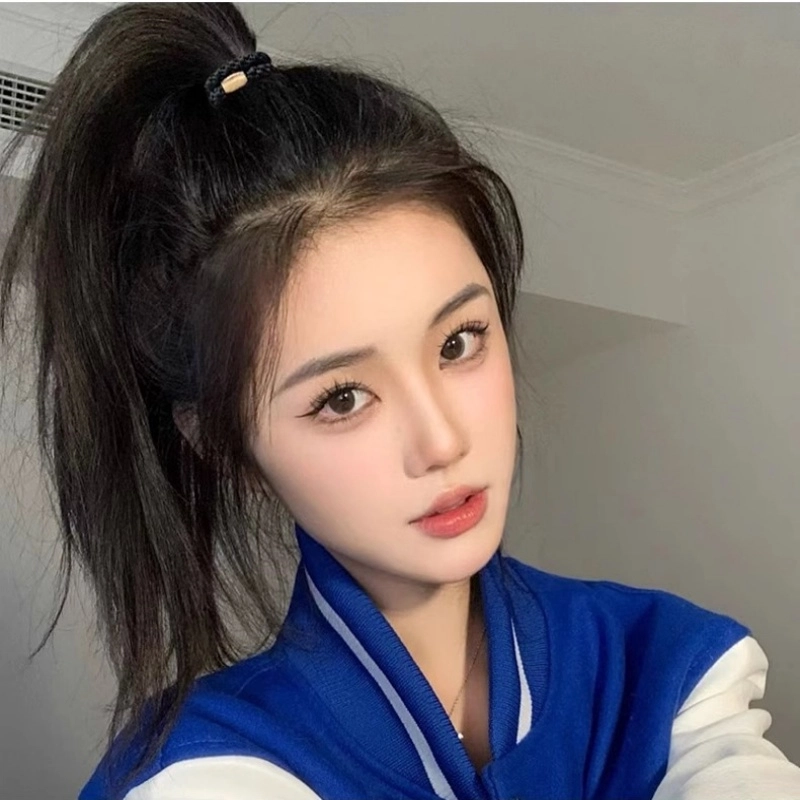丹琴 无缝加粗运动编织发绳简约高马尾发圈不伤头发扎马尾气质皮套 弹力绳/合金 头绳 女款