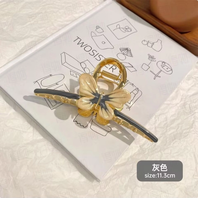 丹琴 优雅气质蝴蝶古风高级感夏天鲨鱼夹子发量多后脑勺 合金 发夹 女款