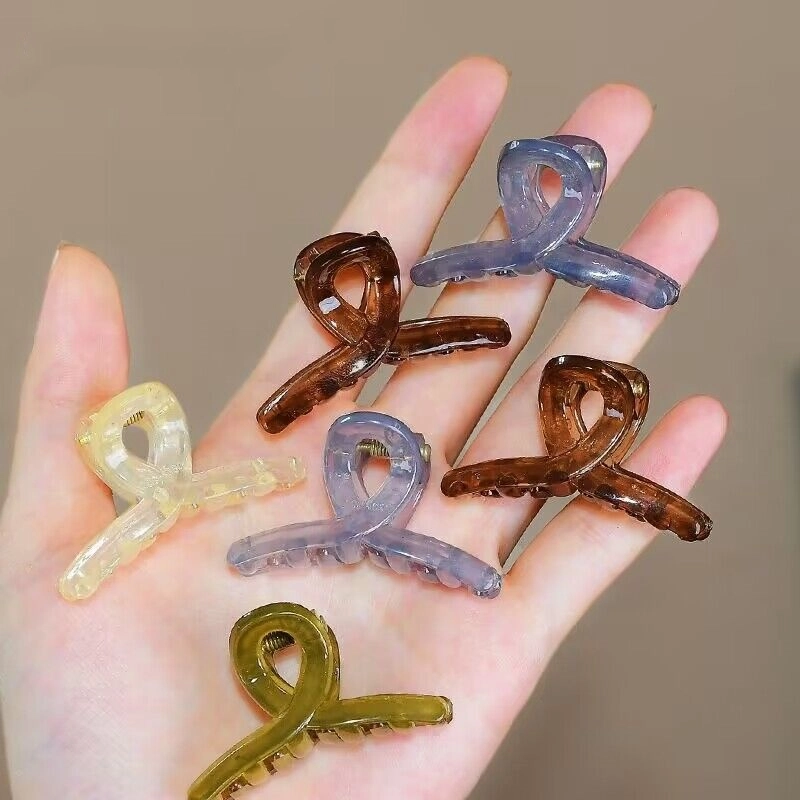 丹琴 可爱迷你果冻色小号抓夹韩版刘海夹侧边碎发卡顶夹鲨鱼夹 发夹 女款