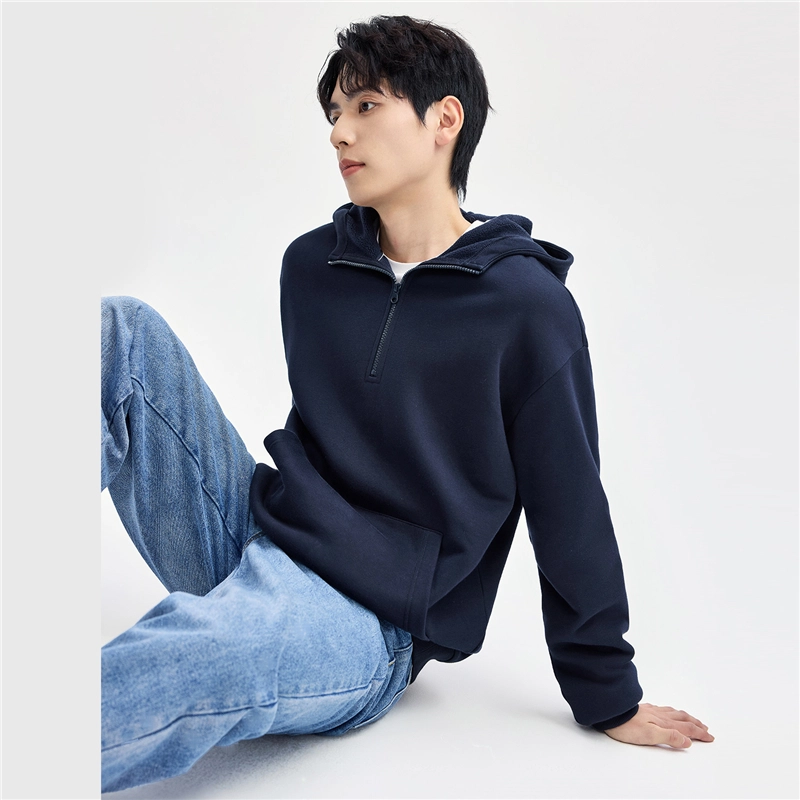 佐丹奴 连帽纯色时尚简约卫衣 男款