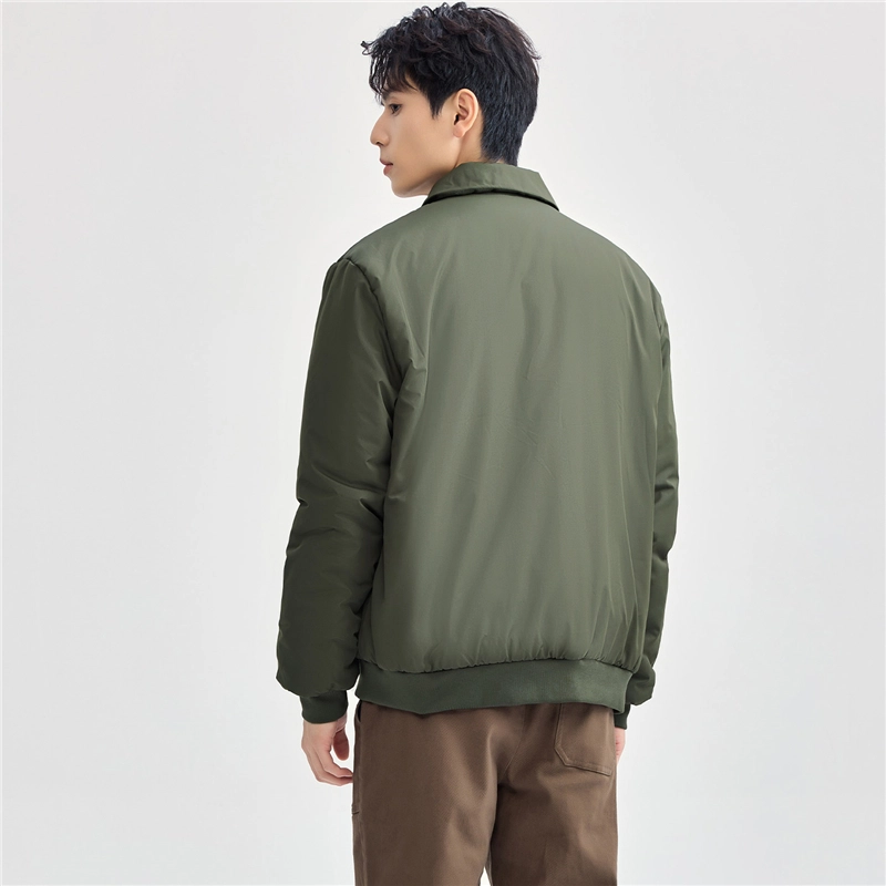 佐丹奴 夹棉保暖工装口袋翻领梭织棉衣外套棉服 男款