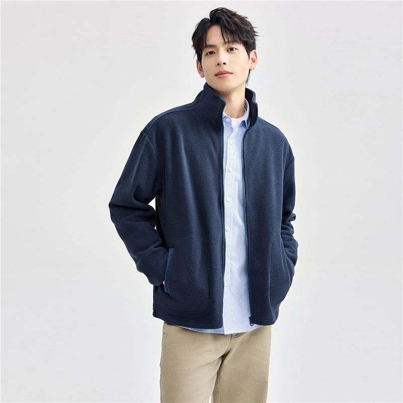 佐丹奴 立领纯色时尚舒适百搭长袖夹克外套 男款