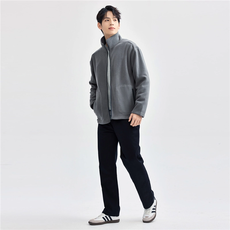 佐丹奴 立领纯色时尚舒适百搭长袖夹克外套 男款