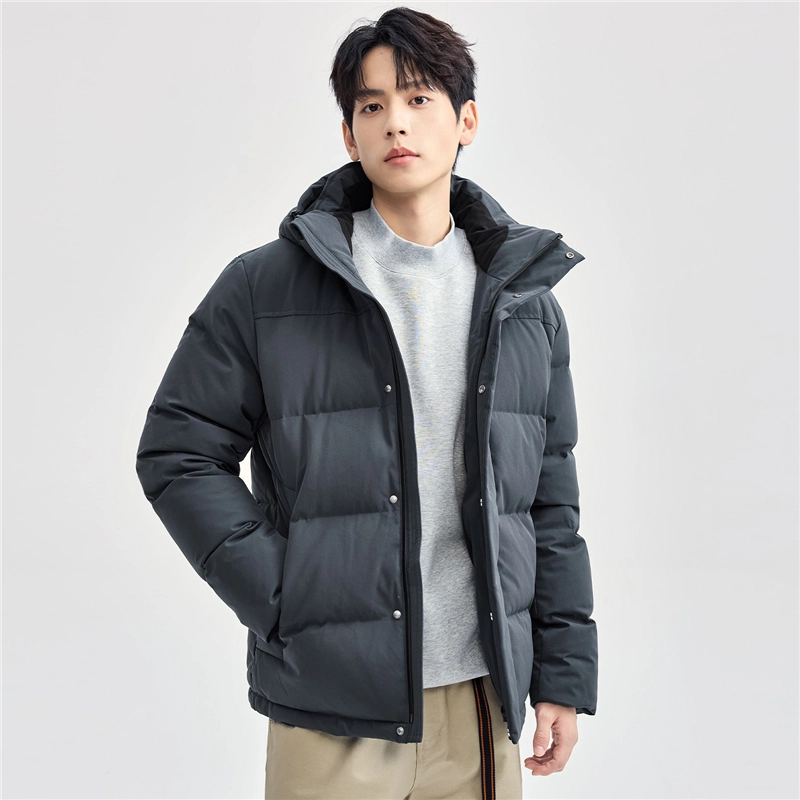 佐丹奴 鹅绒可卸帽三防梭织羽绒服 男款