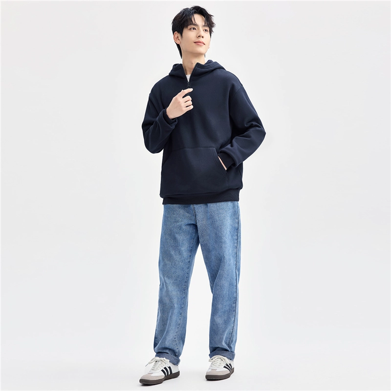 佐丹奴 连帽纯色时尚简约卫衣 男款