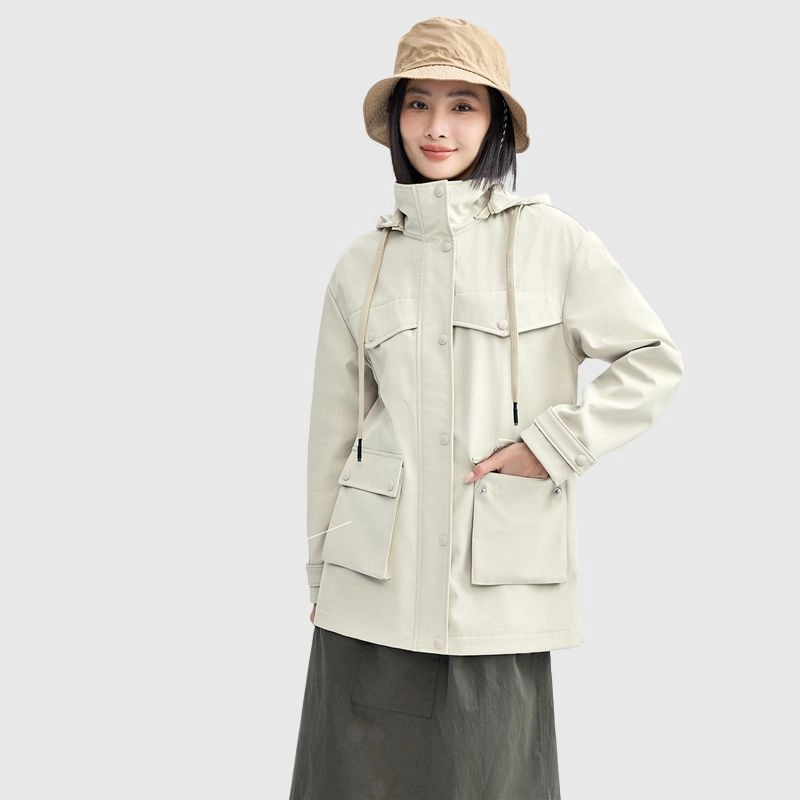 佐丹奴 复合摇粒绒工装口袋舒适质感夹克外套 女款