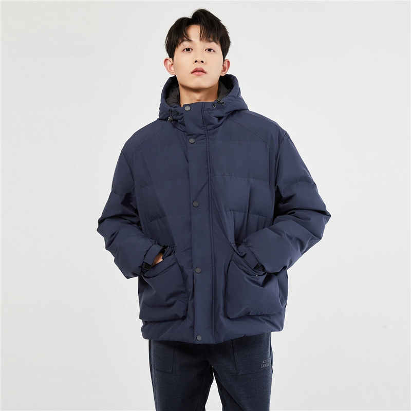 佐丹奴 工装大口袋连帽梭织棉衣外套棉服 男款