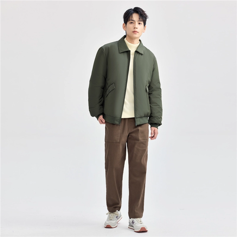 佐丹奴 夹棉保暖工装口袋翻领梭织棉衣外套棉服 男款