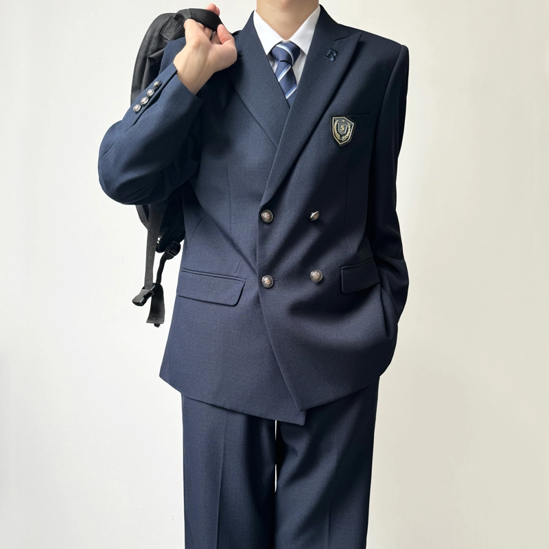 木村叔 原创设计多色西装院风纯色直筒双排扣戗驳领西服制服 男女同款