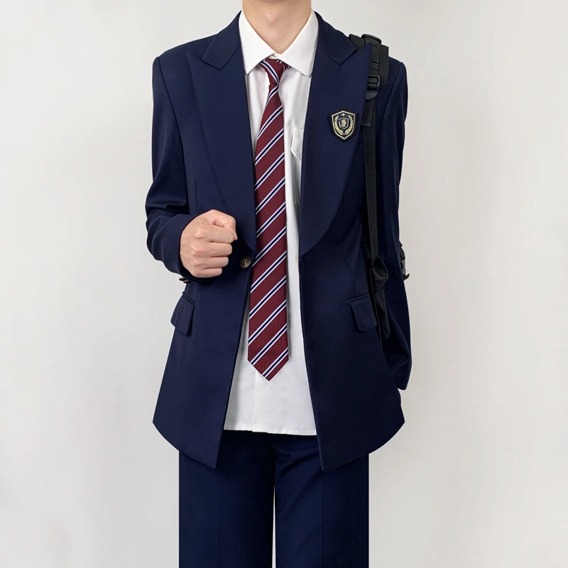 木村叔 黑色戗驳领初夏季纯色长袖超修身便服单西西装 男款