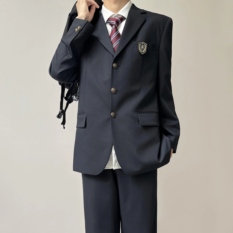 木村叔 凉感透气垂感垫肩纯色西装 男款