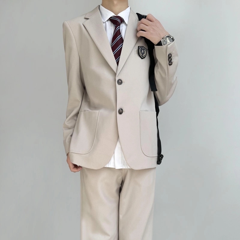 木村叔 斜纹休闲西服高级感青少年外套西装 男款